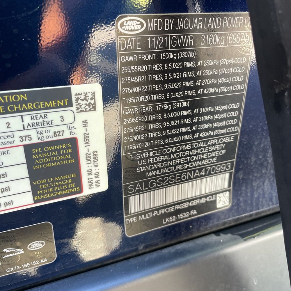 2022 Land Rover Range Rover Westminster P525