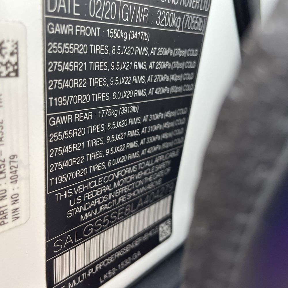 2020 Land Rover Range Rover Supercharged LWB
