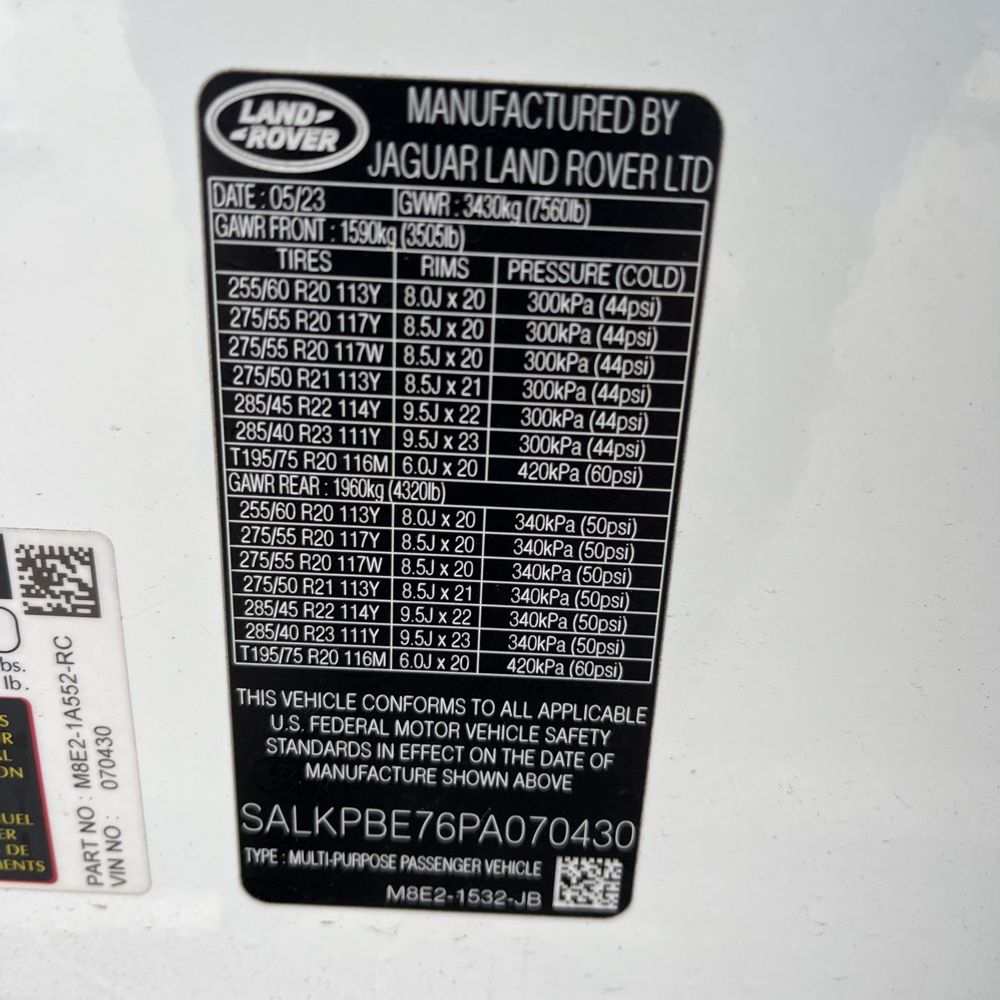 2023 Land Rover Range Rover SE