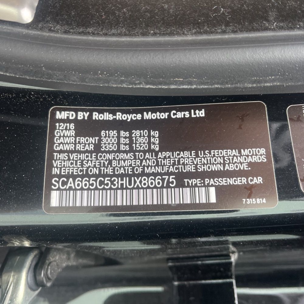 2017 Rolls-Royce Wraith Base