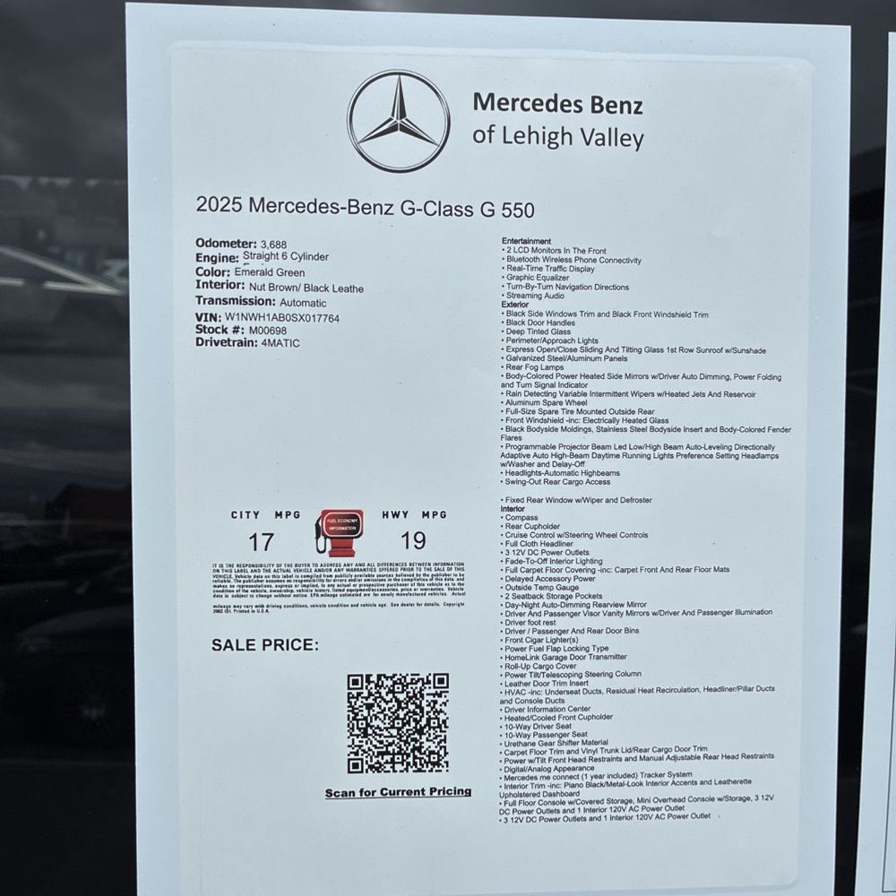 2025 Mercedes-Benz G-Class G550