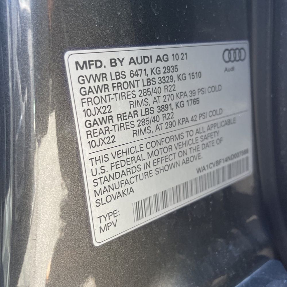 2022 Audi Q8 Prestige 55 TFSI