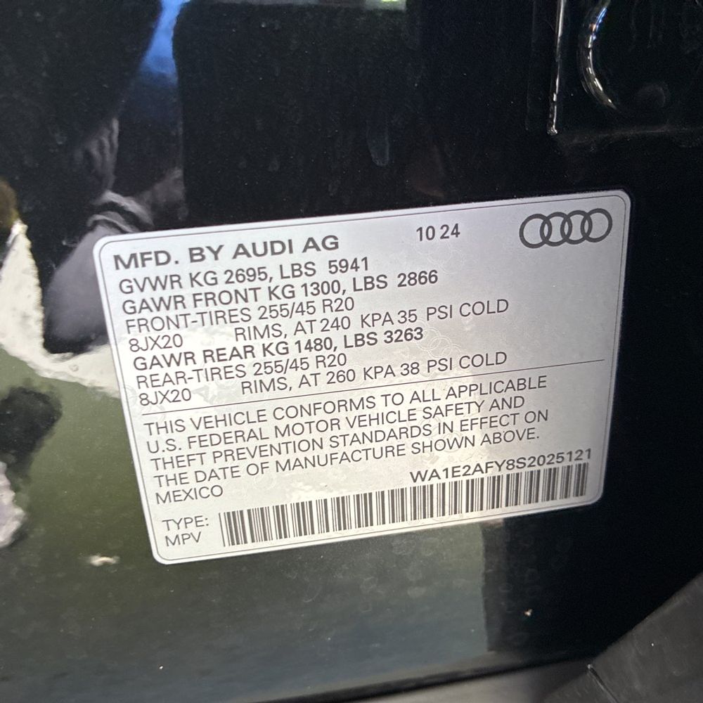 2025 Audi Q5 S-Line Prem+ 55 PHEV