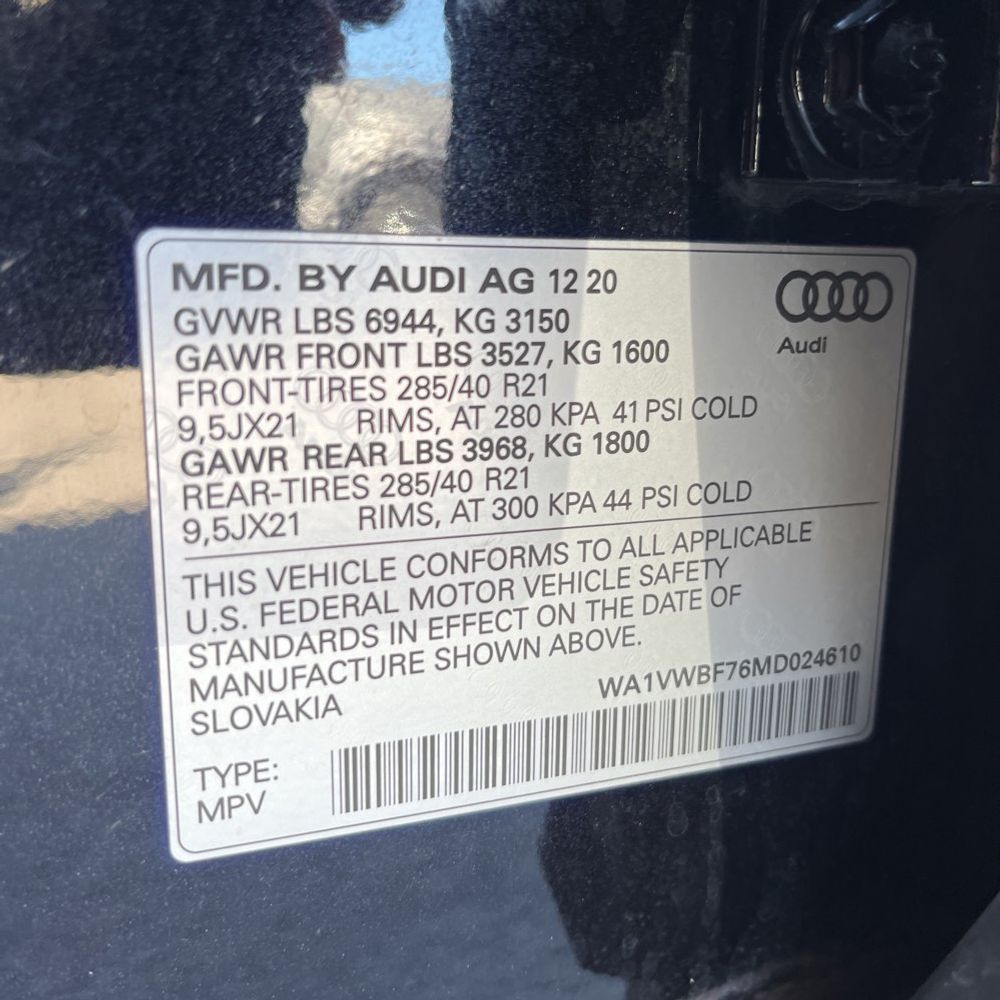 2021 Audi SQ7 Prestige
