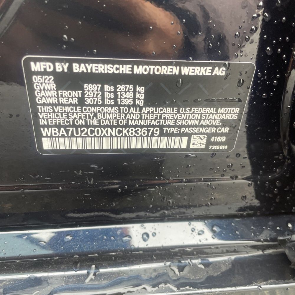 2022 BMW 7-Series 750xi