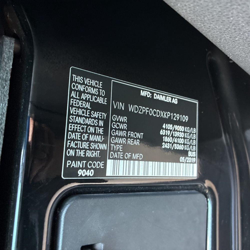2019 Mercedes-Benz Sprinter 2500